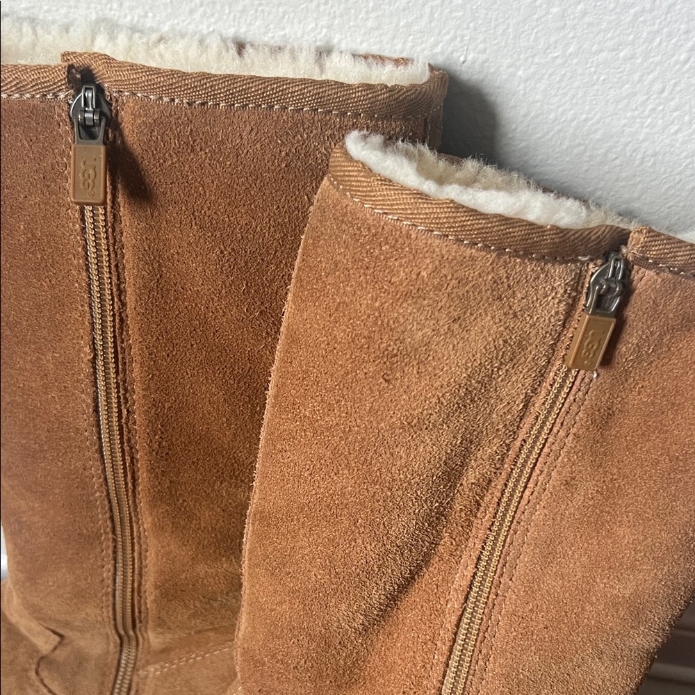 UGG RockStar Studded Tan Suede Boots - Picture 2 of 7